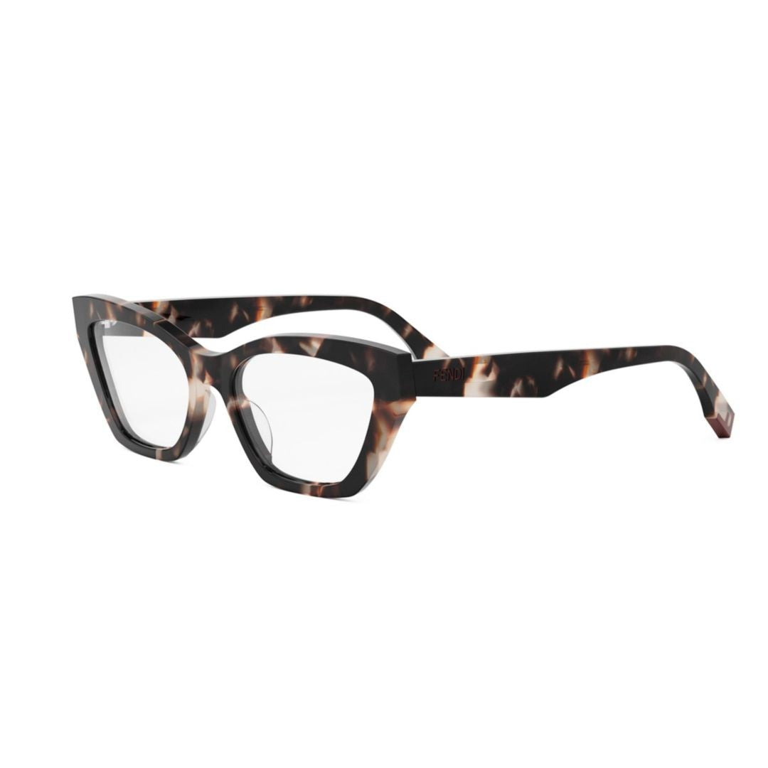 Fendi Fe50067i Bold Tortoiseshell Cat-Eye Eyeglasses