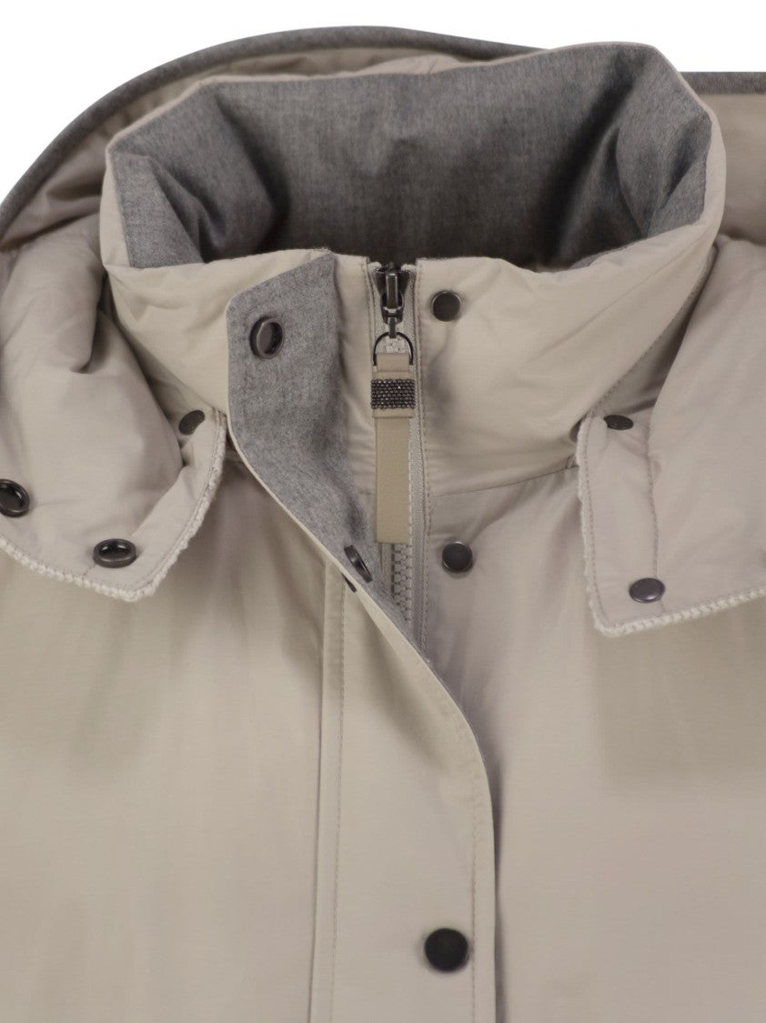Brunello Cucinelli Water-Repellent Techno Cotton Taffeta Down Jacket
