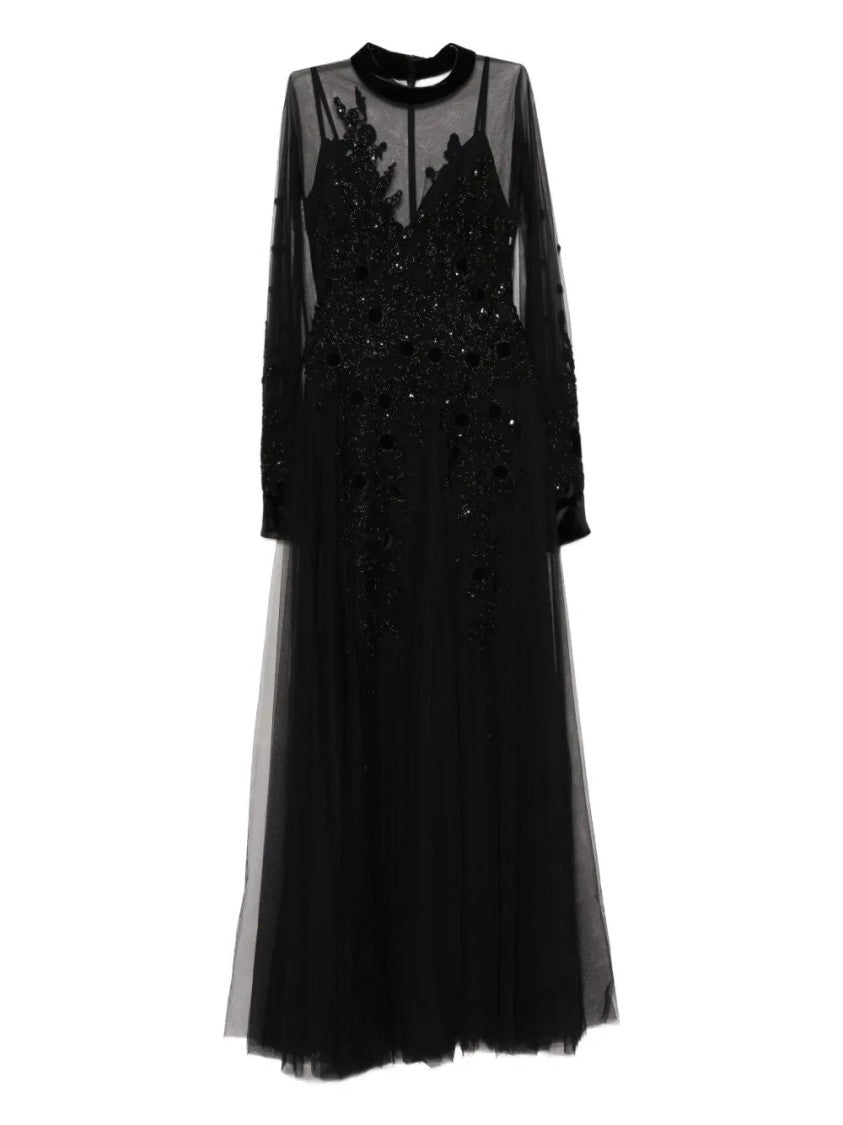 Saiid Kobeisy Embroidered Tulle Dress