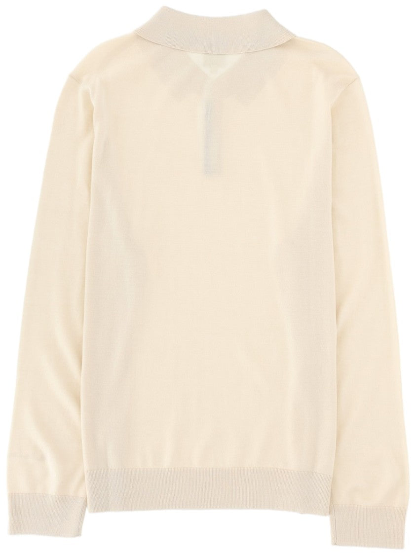 Paul Smith Long-Sleeve Merino Wool Polo Shirt