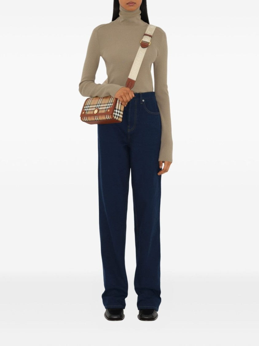 Burberry Rectangular Handbag With Classic Check Pattern