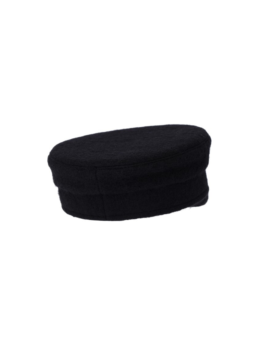 Ruslan Baginskiy Black Wool Baker Boy Hat