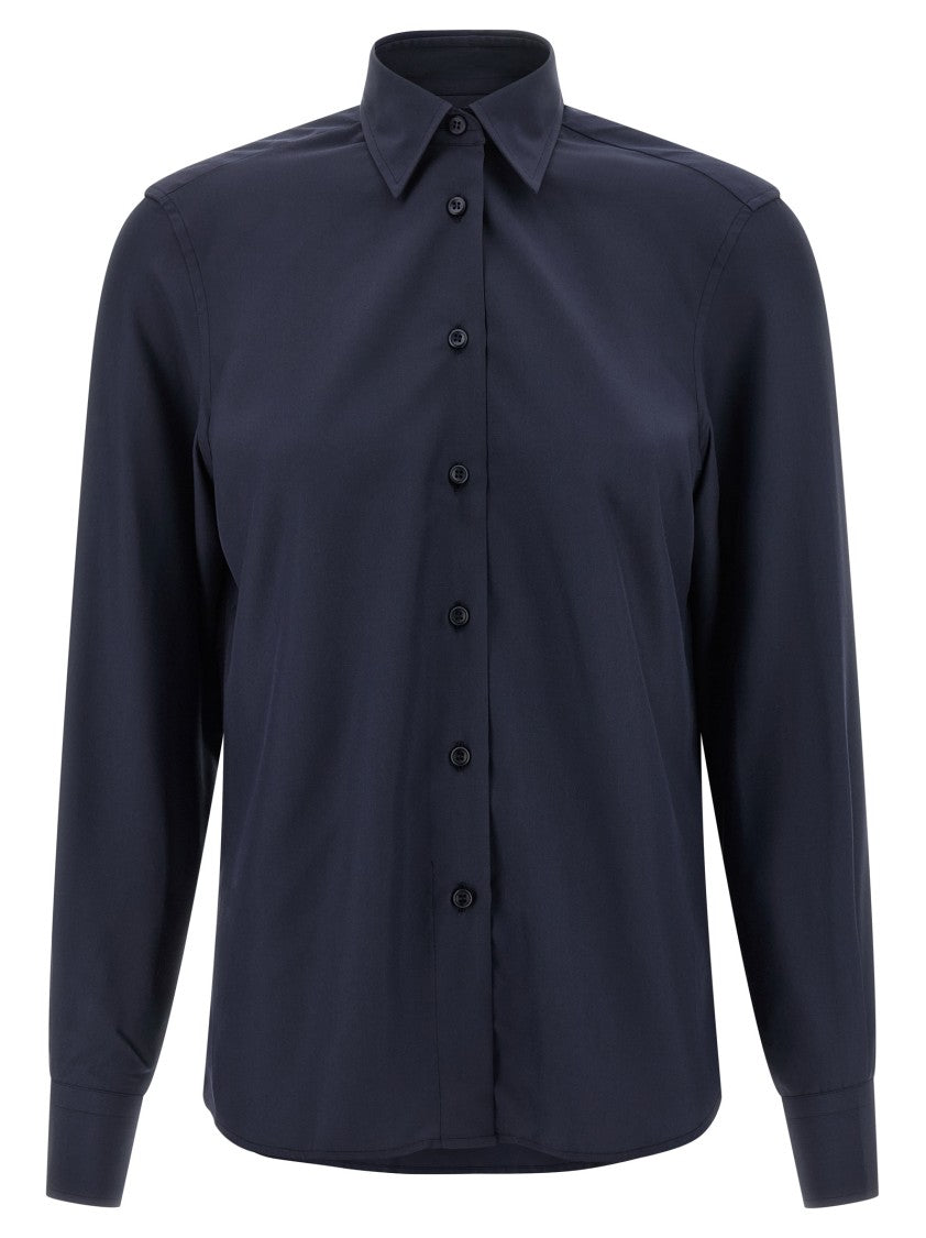 Brioni Silk Shirt With Pointed Collar And Cuffed Sleeves