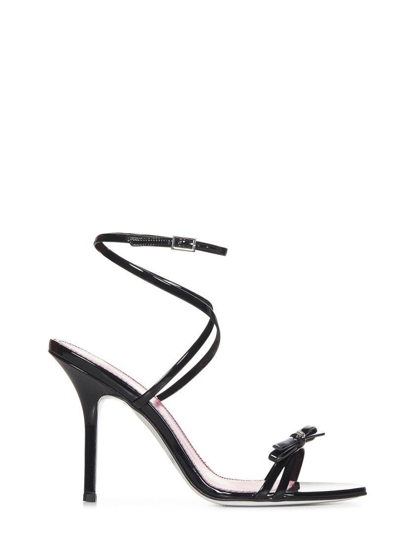 Dsquared2 Black Patent Leather Sandals