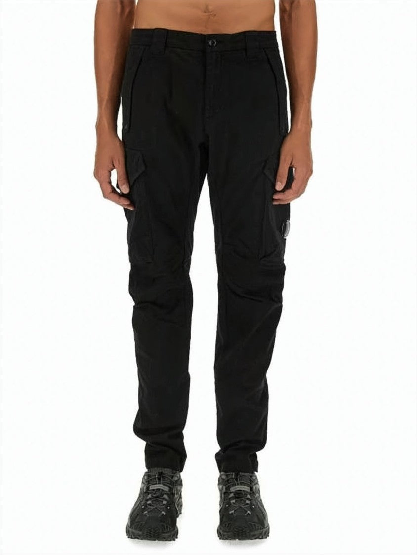 C.P. Company Tapered Cargo Pants With Functional Pockets And Button Closure