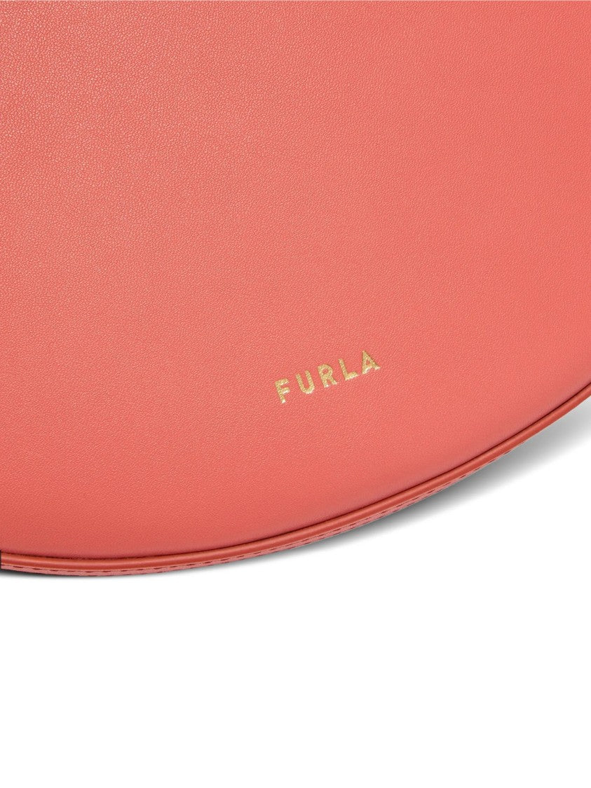 Furla Moonstone M Crescent-Shaped Smooth Leather Handbag