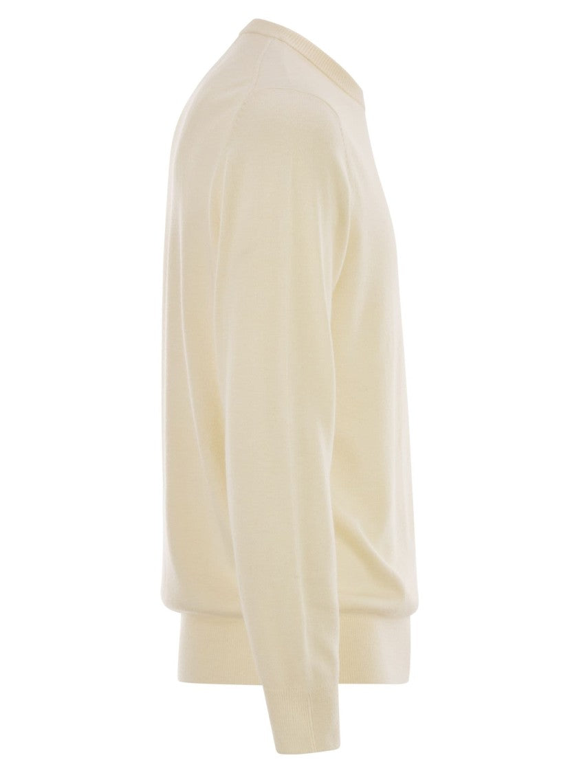 Mc2 Saint Barth Crew Neck Jumper With Subtle Embroidery