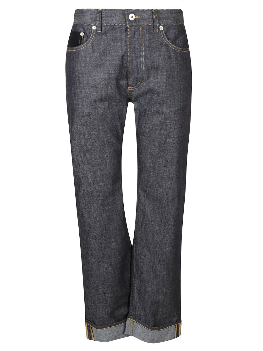 Bottega Veneta Straight-Leg Denim Trousers With Rolled Cuffs