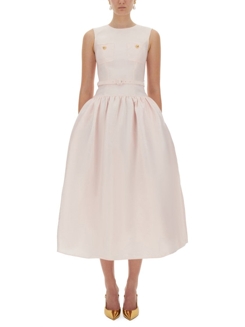 Self-Portrait Taffeta Midi Dress