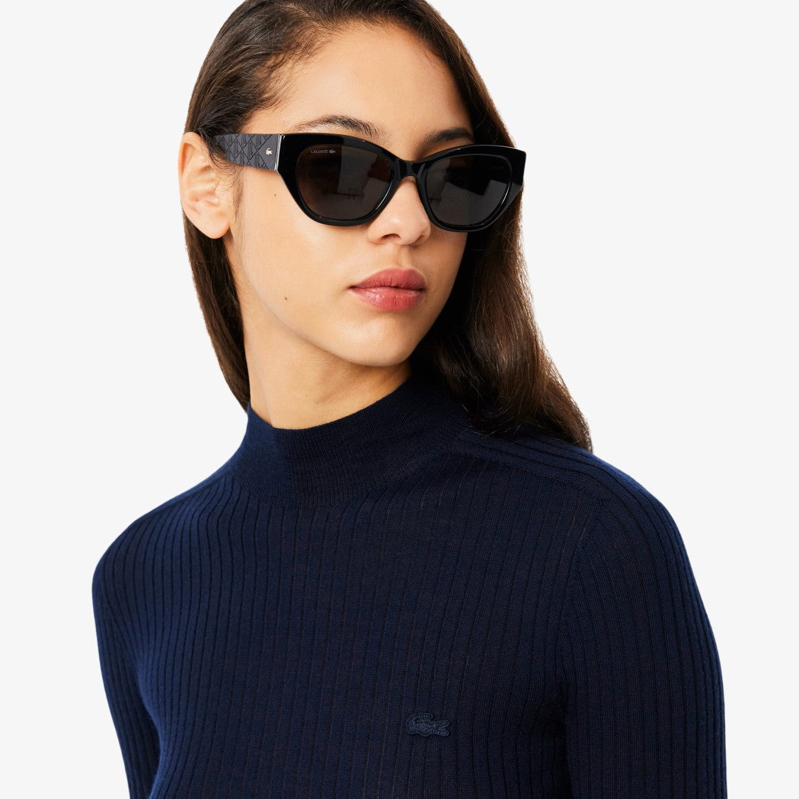 Lacoste Ribbed Merino Wool Turtleneck Sweater