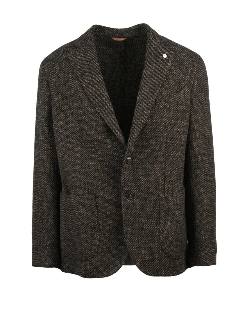 L.B.M. 1911 Textured Cotton And Wool Jacket With Rounded Silhouette