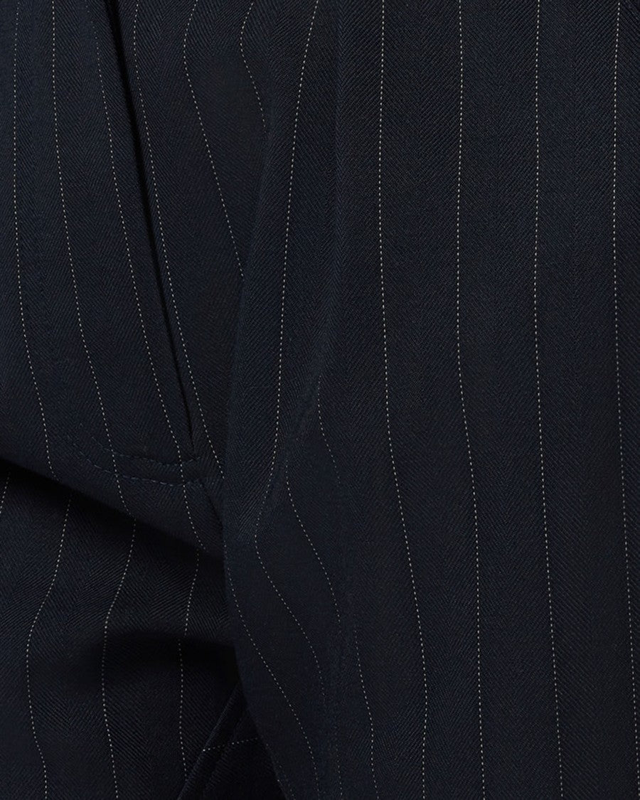 Pinko Blue Pinstriped Wool Balloon Pants