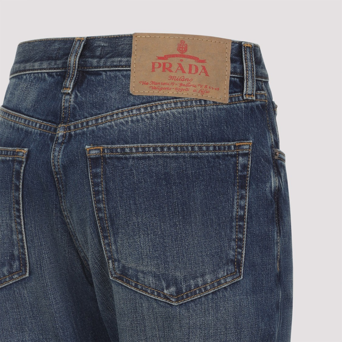 Prada Blue Cotton Jeans