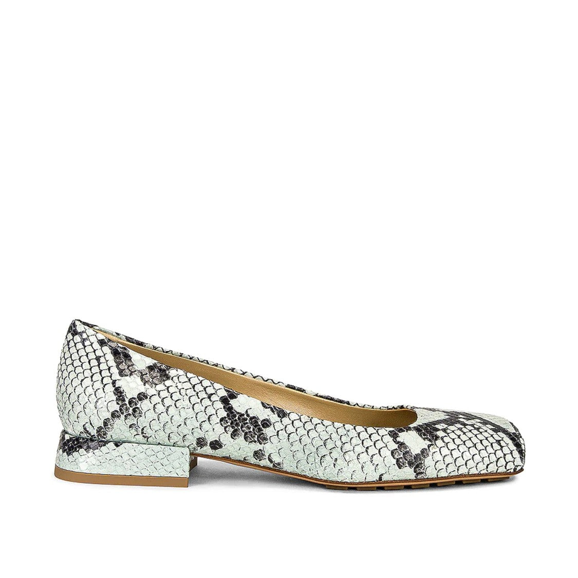Bottega Veneta Embossed Python Effect Ballerina Flats