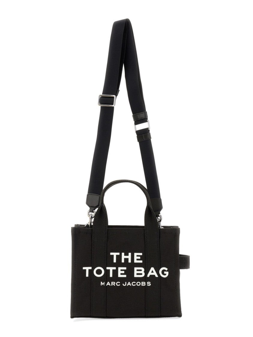 Marc Jacobs Black Cotton Canvas Small Logo Tote Bag
