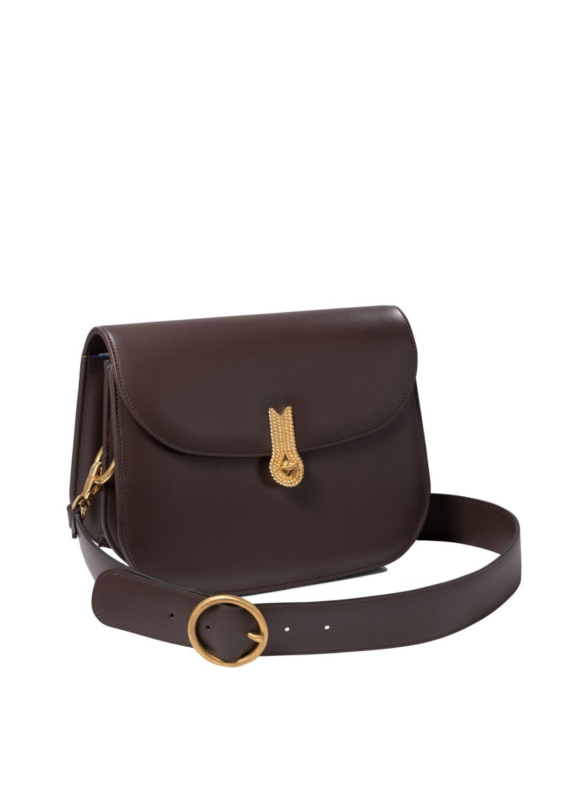 Amato Daniele Compact Brown Leather Crossbody Bag