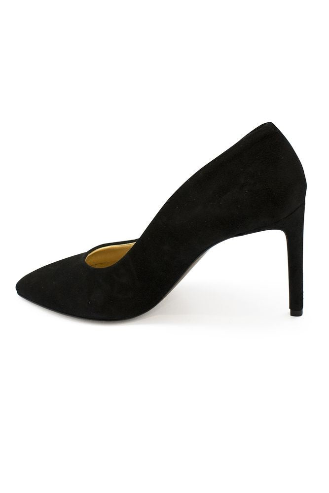 Walter Steiger Black Suede Pumps With Pointed Toe