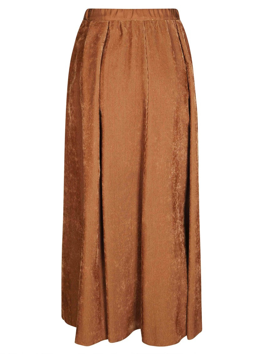 Forte Forte Fluid Ribbed Velvet Pleated Skirt