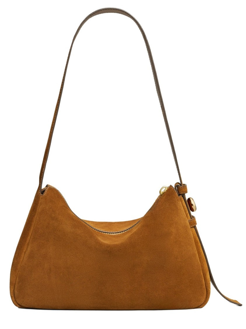 Tory Burch Brown Romy Bovine Suede Shoulder Bag