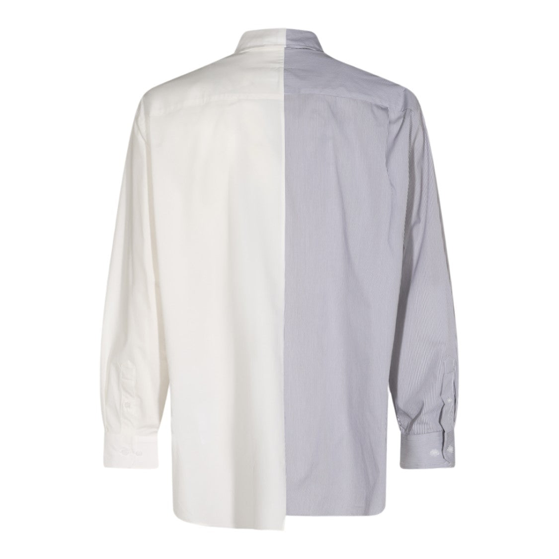 Mm6 By Maison Margiela Two-Tone Button-Down Shirt With Graphic Print