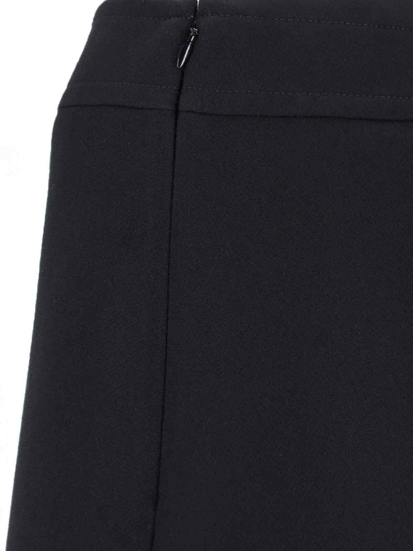 Céline High-Waisted Black Flared Mini Skirt With Flared Hem