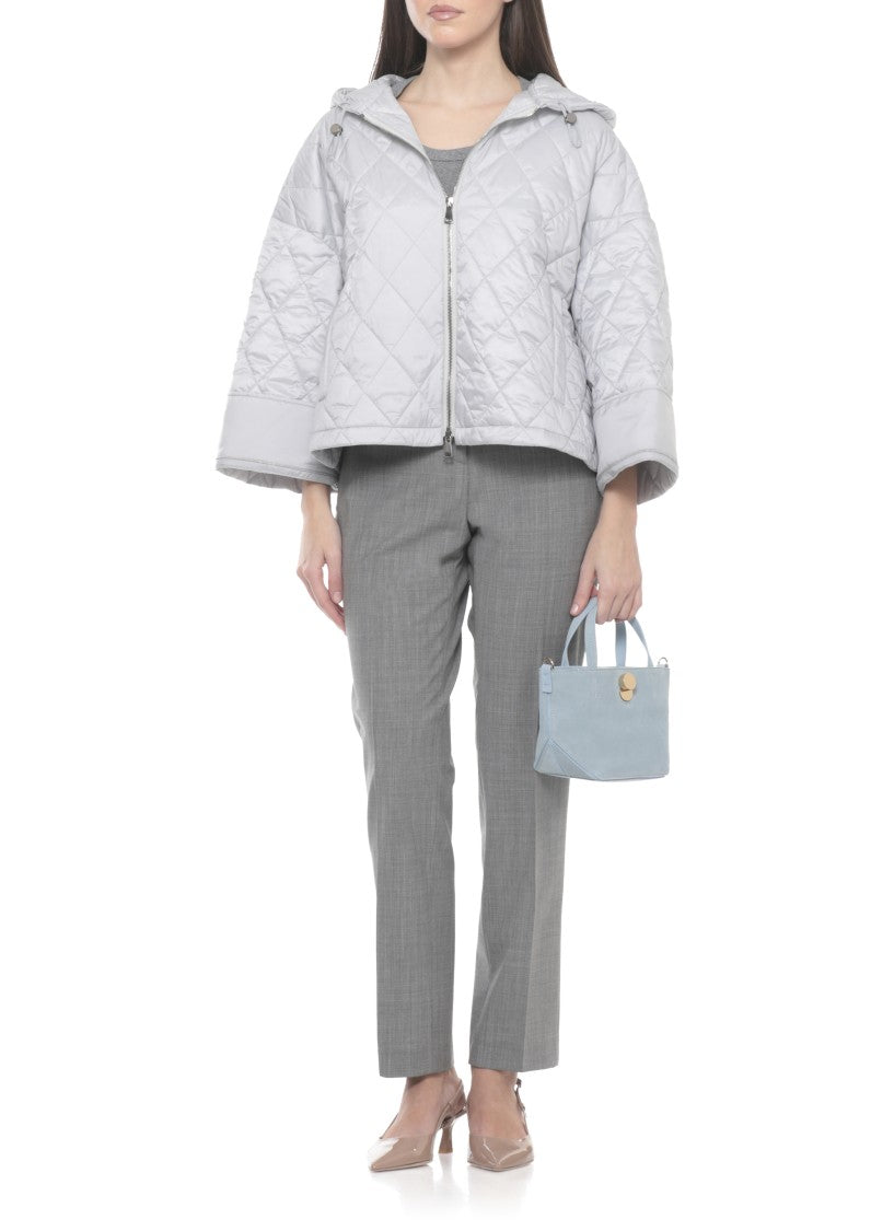 Fabiana Filippi Grey Lightpoint Detail Quilted Jacket