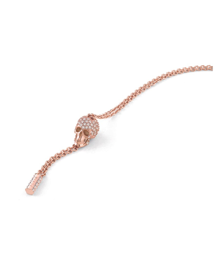 Philipp Plein Sliding $Kull Crystal Cable Chain Necklace