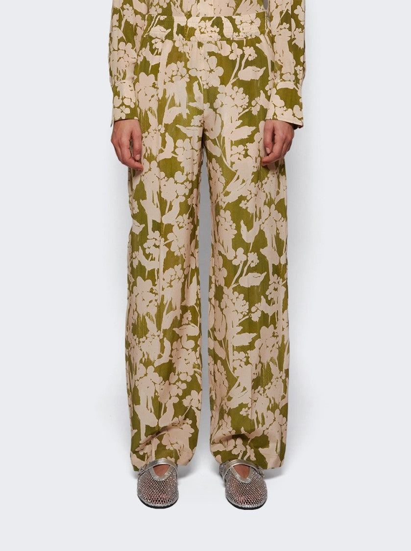 Victoria Beckham Pyjama Trouser Parakeet And Blush