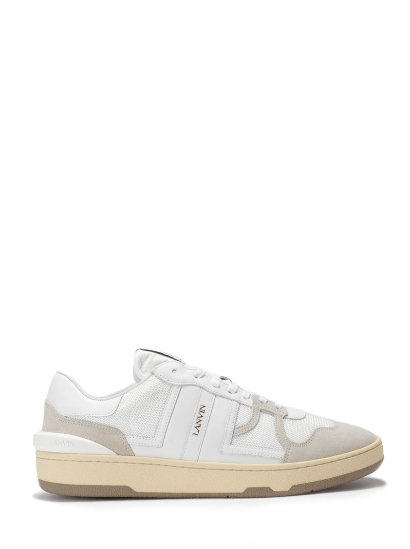 Lanvin White Suede Clay Sneakers