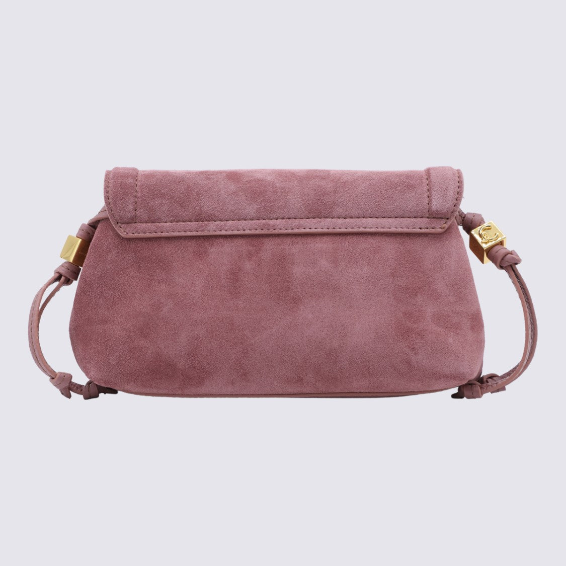 Coccinelle Suede Bag With Flap Closure And Gold-Tone Accents