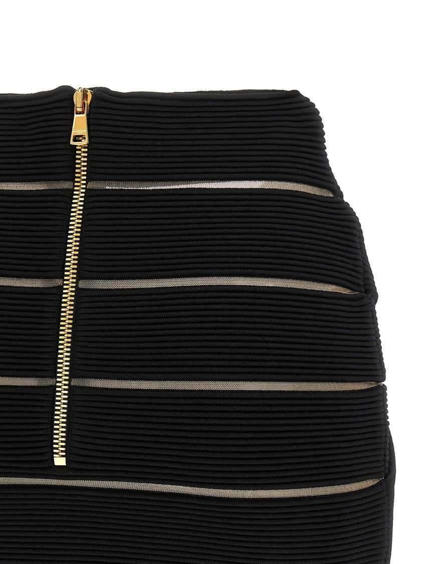 Balmain V-Shaped Waist Skirt