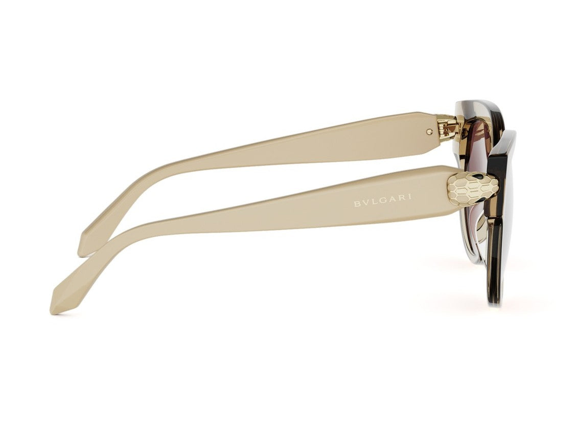 Bulgari Beige Bv40086i Translucent Bold Cat-Eye Sunglasses