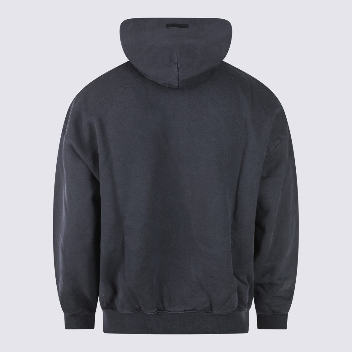 Fear Of God Essentials Relaxed Fit Dark Charcoal Hoodie With Bold Front Print