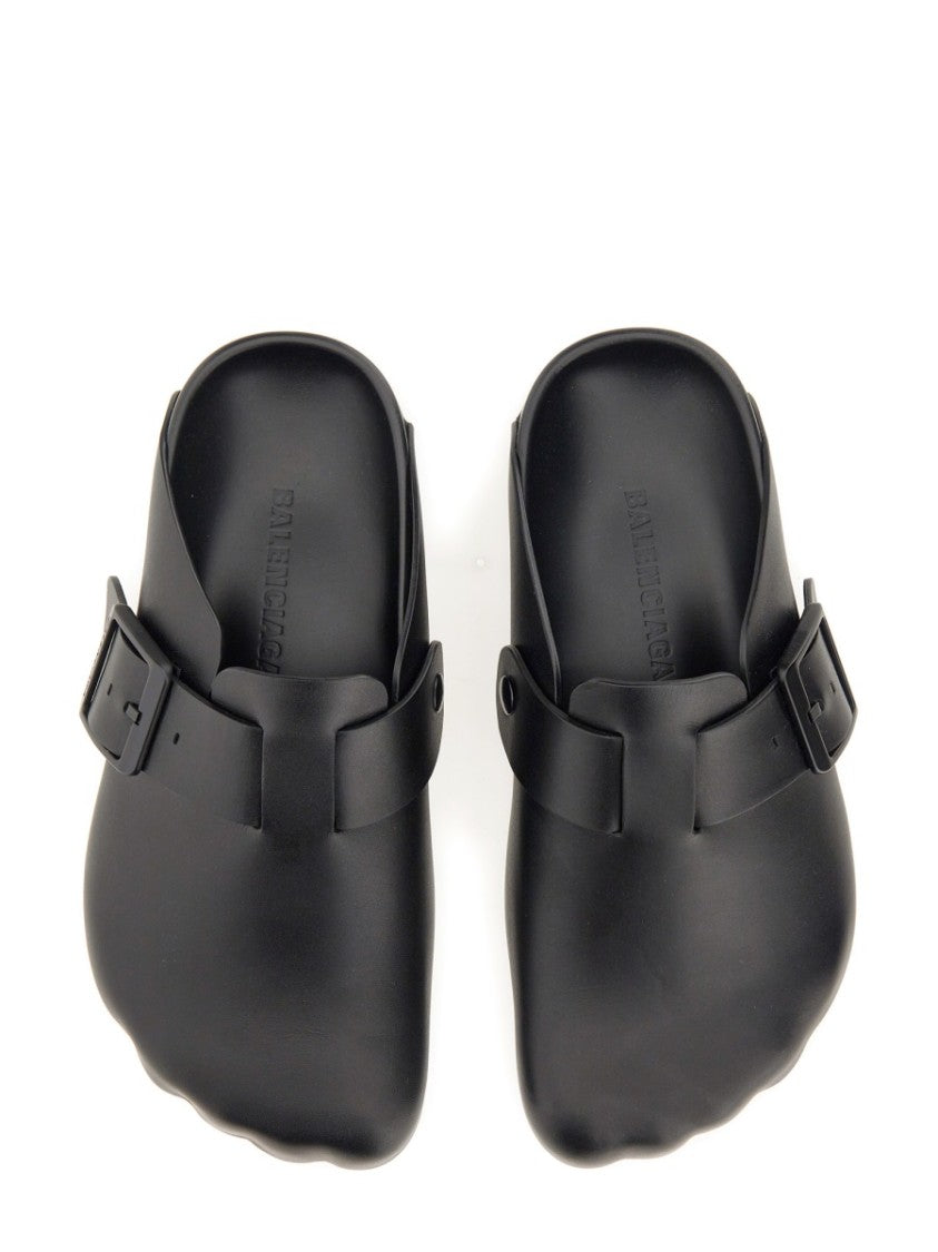 Balenciaga Brown Bovine Leather Flats With Refined Silhouette