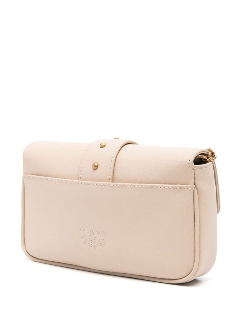 Pinko Structured Beige Handbag