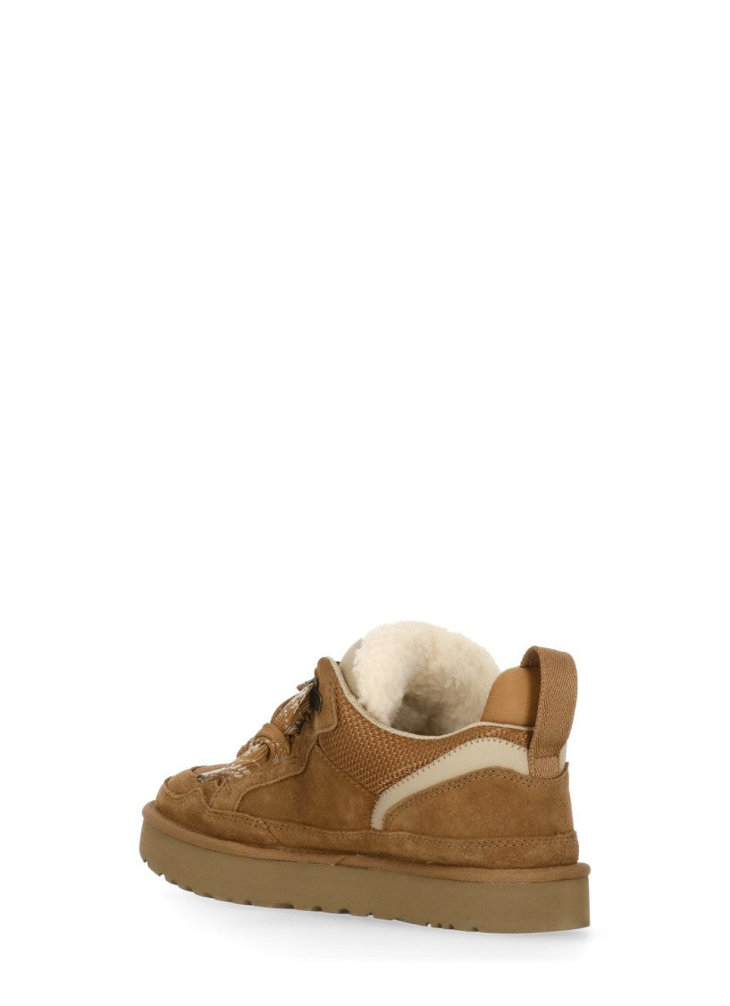 Ugg Brown Lowmel Leather Fabric Sneakers