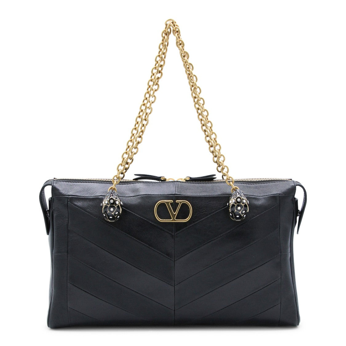 Valentino Garavani Chevron-Pattern Rectangular Handbag