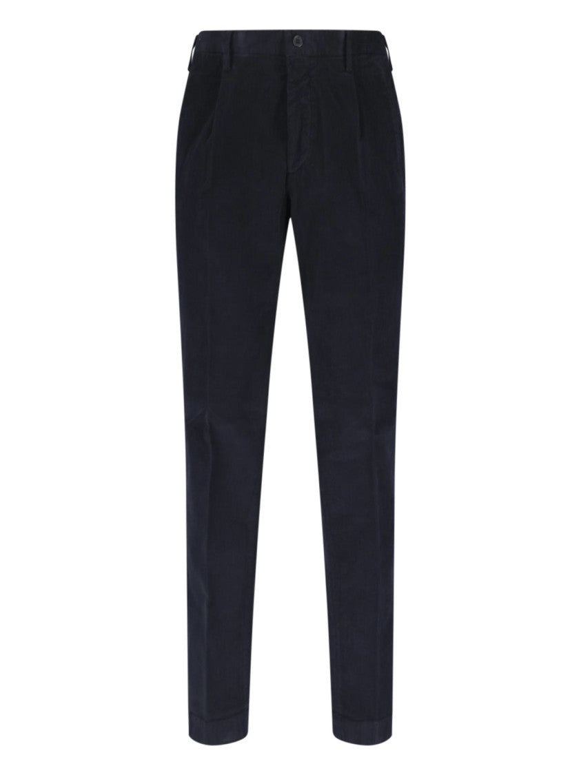 Incotex Blue Slim-Fit Tailored Cotton Pants