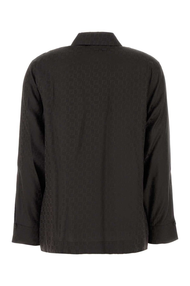 Fendi Brown Jacquard Shirt