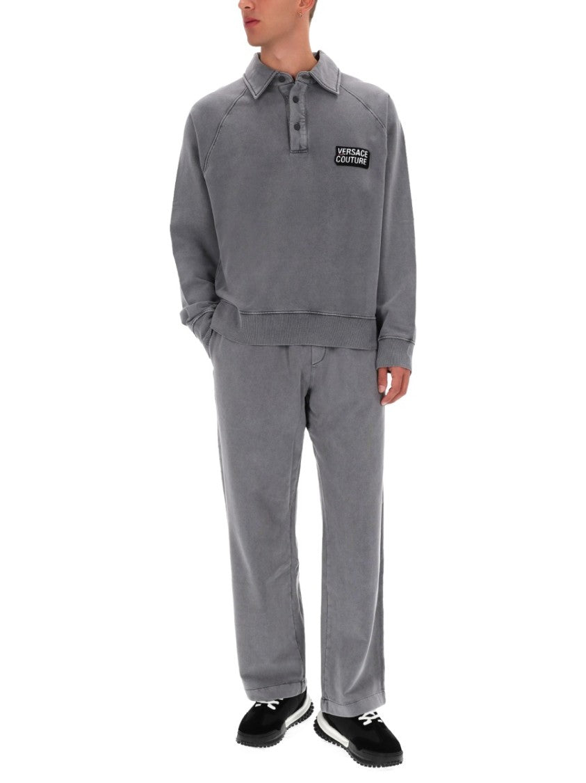 Versace Jeans Couture Grey Relaxed Logo Sweatshirt