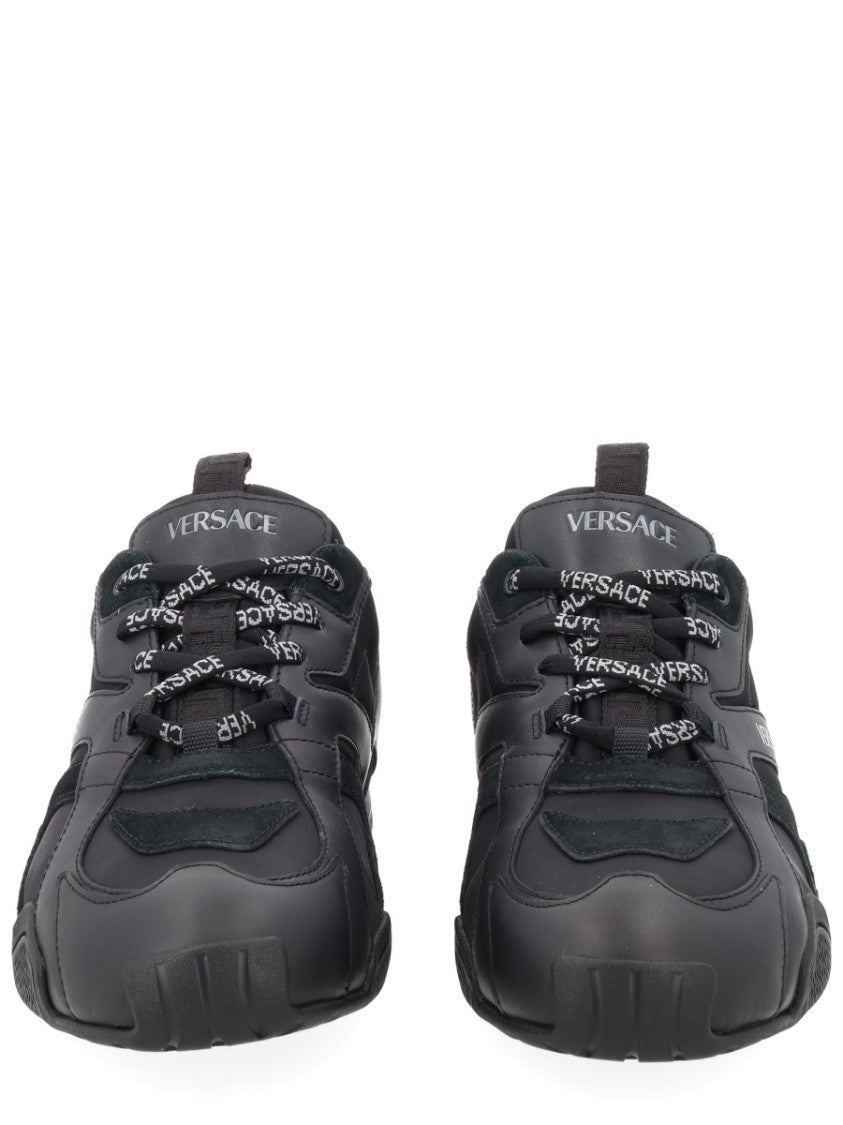 Versace Galaxia Smooth Calf Leather Sneakers