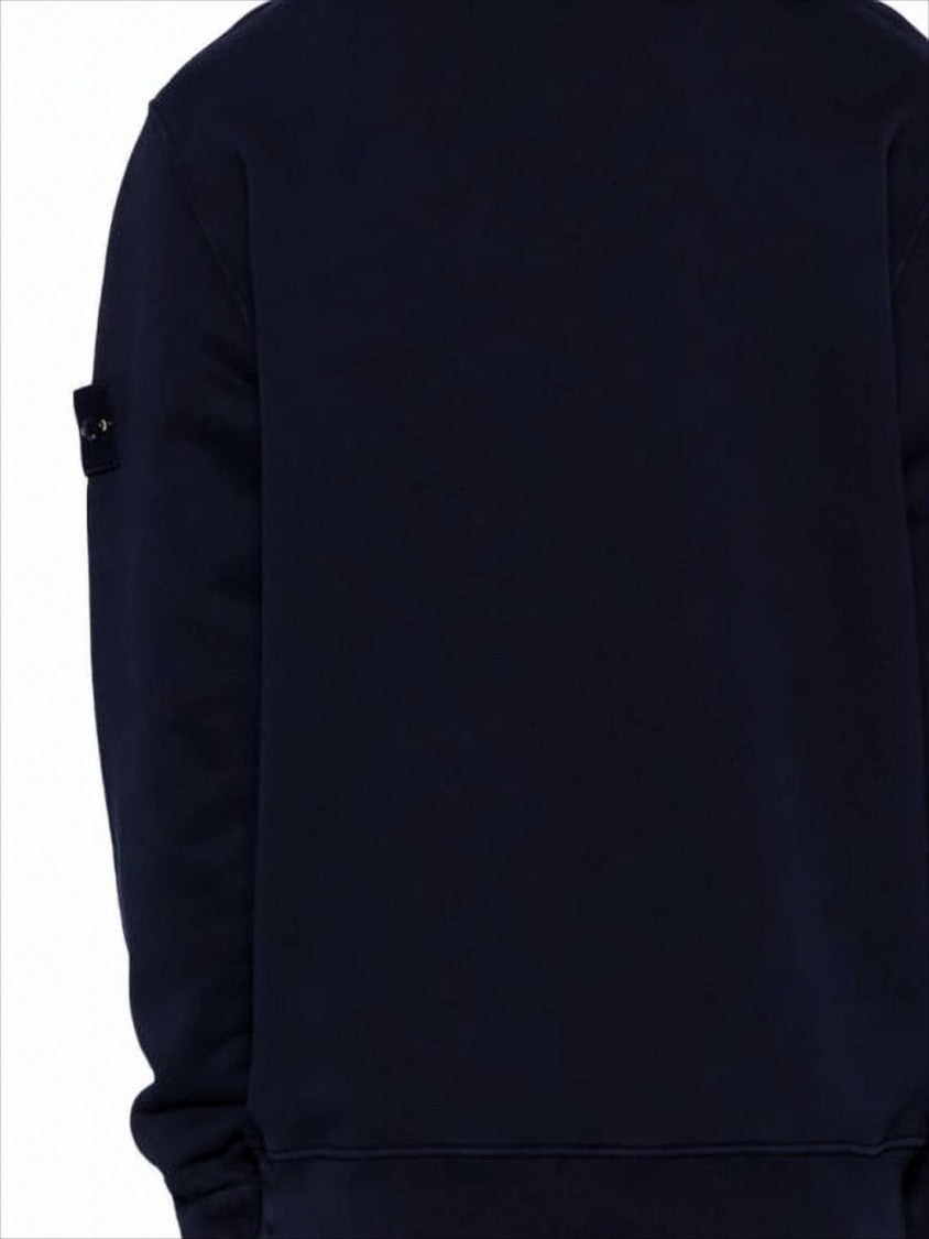 Stone Island Long-Sleeve Crewneck Sweatshirt With Ribbed Detailing