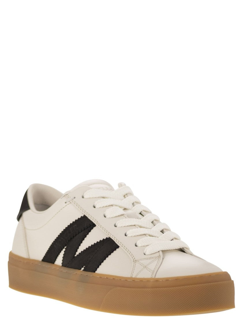 Moncler Monaco2 - Leather And Nubuck Sneakers.
