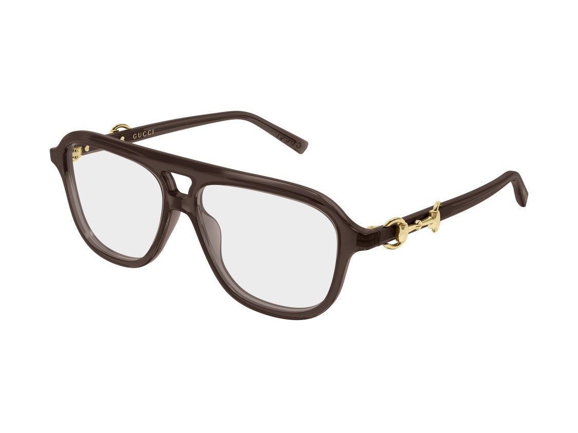 Gucci Gold Gg2216o Oversized Aviator Acetate Sunglasses