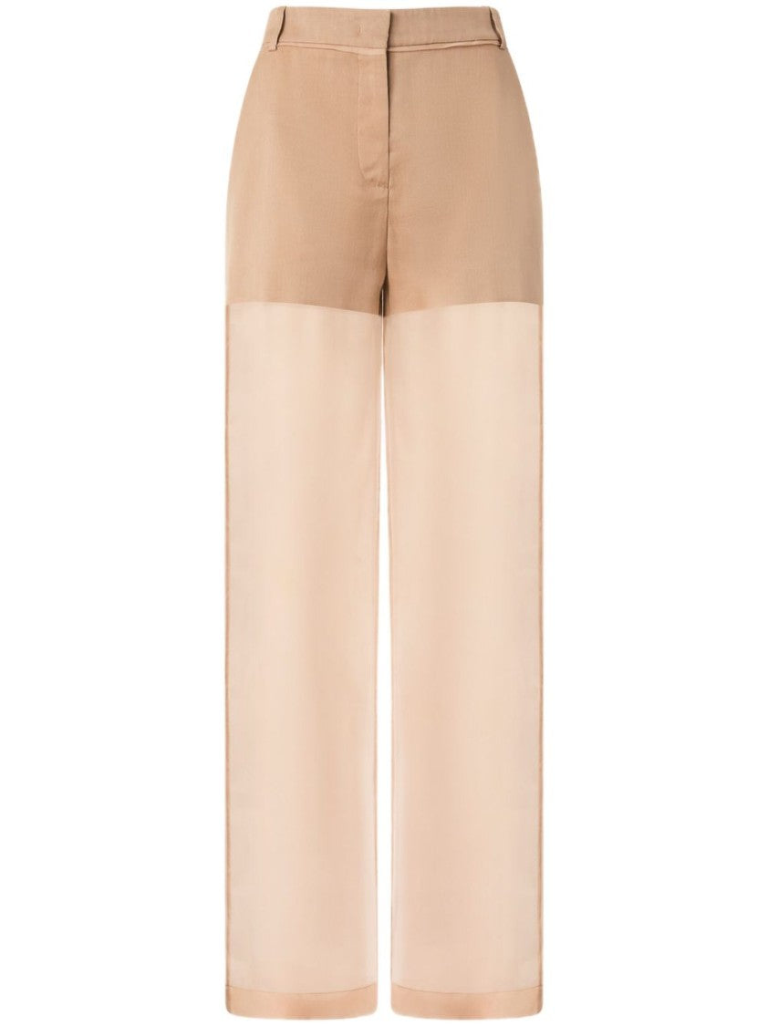 Pinko Wide-Leg Trousers With Sheer Panel Design