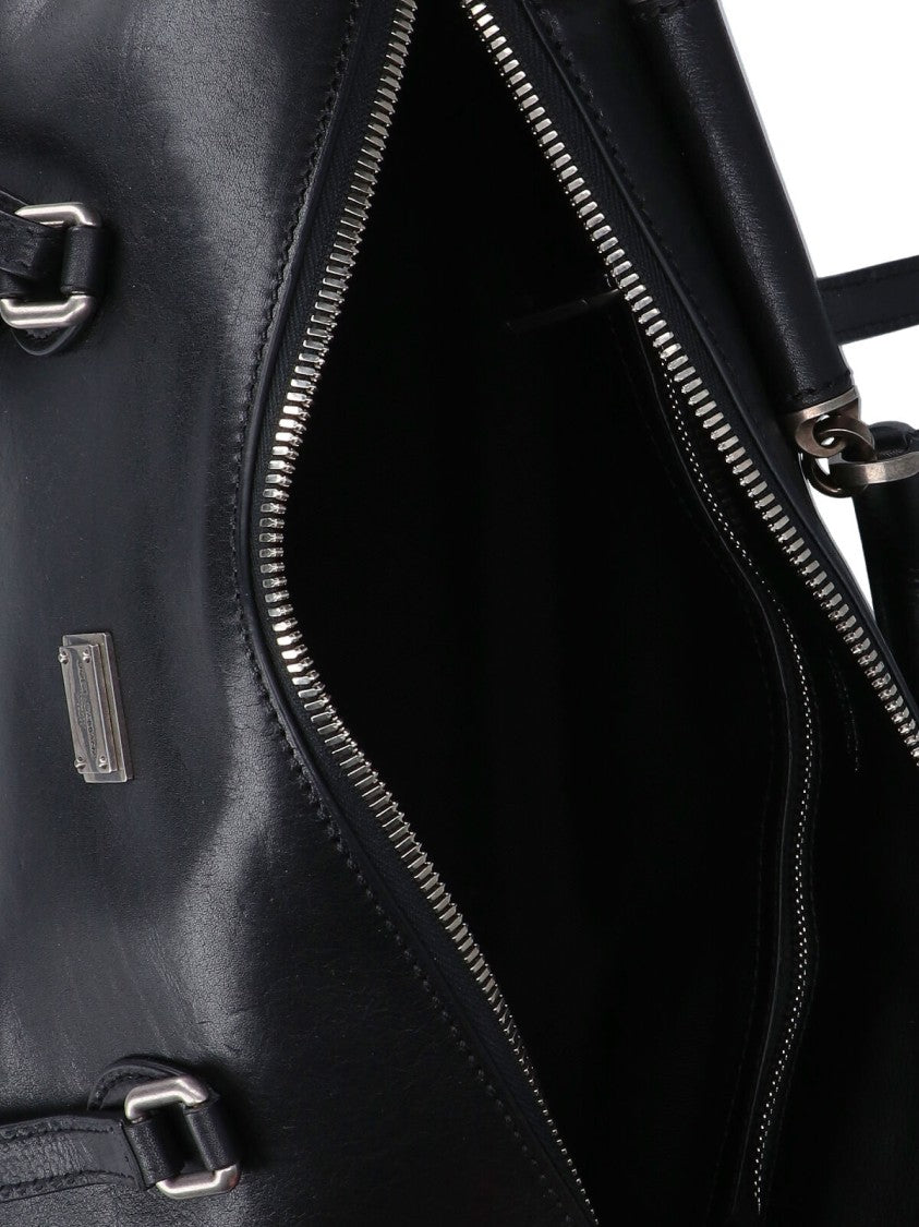Dolce & Gabbana Structured Black Bag With Minimalistic Design