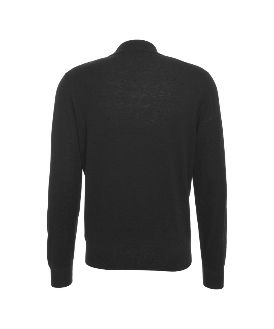 Gender High Collar Slim-Fit Knit Sweater In Fabric