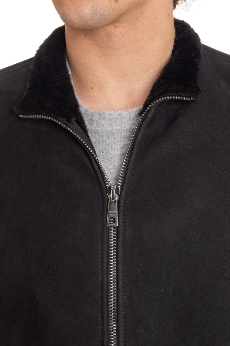 Giorgio Brato Zipped Shearling With Knit Panels