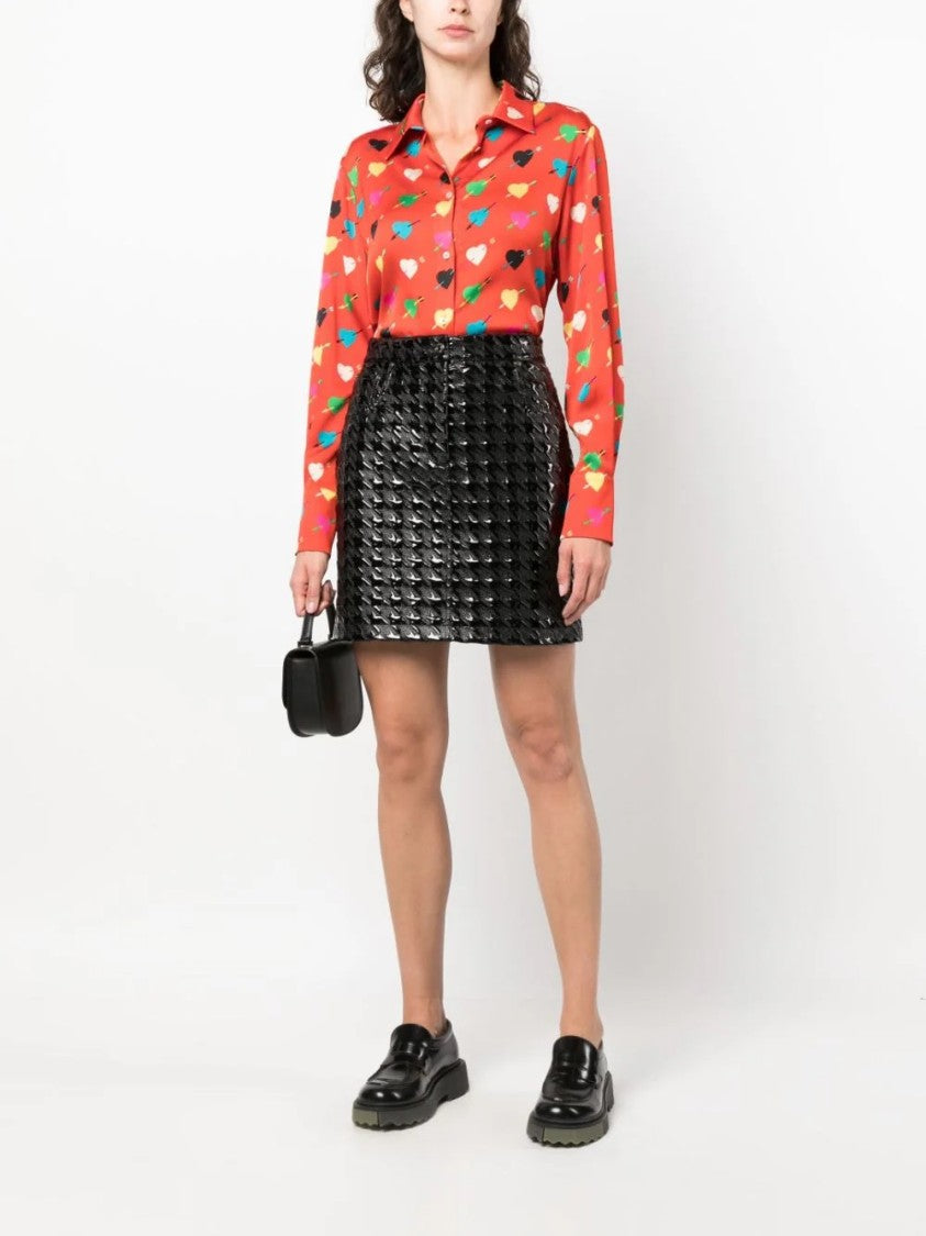 Msgm Heart Pattern Shirt