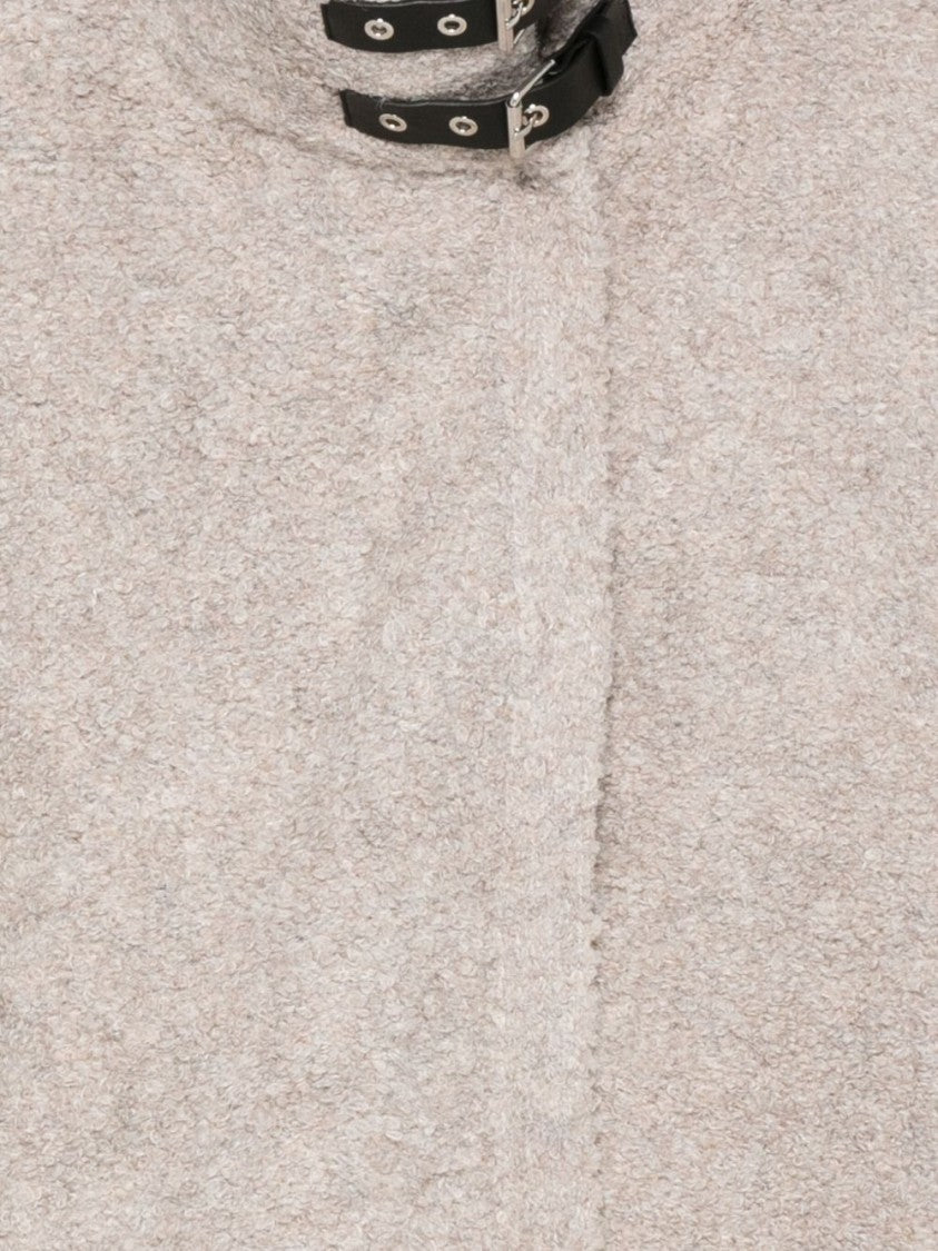 Liu Jo Beige Short Coat With High Collar